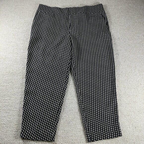 Ann Taylor Geometric Pattern Loft Pants Slash Pockets Multicolor Women’s Size 16 - Picture 1 of 6